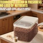 High-Capacity Pet Food Container Airtight with Cup, Dog Food Storage Container,Durable Design for Dog/Cat/Bird Food Storage, Keep Dry Food Fresh (Transparent, 15 pounds)