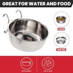 SPOT Stainless Steel Coop Cup with Wire Hooks – Durable, Chew-Resistant Food Bowl for Cages and Crates, Ideal for Feeding Birds, Parrots, Rabbits, Ferrets, and Reptiles, 10oz (1-1/4 Cups)