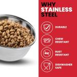 SPOT Stainless Steel Coop Cup with Wire Hooks – Durable, Chew-Resistant Food Bowl for Cages and Crates, Ideal for Feeding Birds, Parrots, Rabbits, Ferrets, and Reptiles, 10oz (1-1/4 Cups)