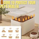 High-Capacity Pet Food Container Airtight with Cup, Dog Food Storage Container,Durable Design for Dog/Cat/Bird Food Storage, Keep Dry Food Fresh (Transparent, 15 pounds)