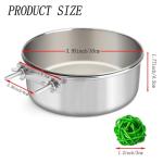 3 Pcs Stainless Steel Bird Food Water Bowls, Parrot Feeding Dish Cups with Clamp Holder Bird Ball Toys for Chinchilla, Cockatiel, Conure, Budgies, Parakeet, Lovebirds, Small Animals (Small)