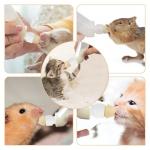 FEDIPUP Pack of 5 Reusable Pet Nursing Bottles with Short Silicone Nipples - Curved Feeding Bottles for Newborn Kittens, Puppies, Rabbits, Cats, Dogs - Ideal Bottle Kit for Small Animal Feeding