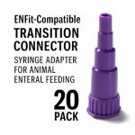 Ximter ENFit Compatible Transition Connector, 20 Pack Syringe Adapter for Animal Enteral Feeding