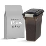 IRIS USA WeatherPro Airtight Dog Food Storage Container, Up to 13 lbs, For Dog Cat Bird and Other Pet Food Storage Bin, Pet Supplies, Keep Fresh, Easy Access, BPA Free, Smoke