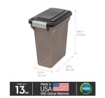 IRIS USA WeatherPro Airtight Dog Food Storage Container, Up to 13 lbs, For Dog Cat Bird and Other Pet Food Storage Bin, Pet Supplies, Keep Fresh, Easy Access, BPA Free, Smoke