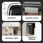 IRIS USA WeatherPro Airtight Dog Food Storage Container, Up to 13 lbs, For Dog Cat Bird and Other Pet Food Storage Bin, Pet Supplies, Keep Fresh, Easy Access, BPA Free, Smoke