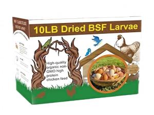 Classic Flock 10lb Dried Black Soldier Fly Larvae Chicken Feed,100% Natural Non-GMO BSF Larvae,More Calcium Than Mealworms,High Protein Chickens Treats, Food for Wild Birds, Ducks, Laying Hens