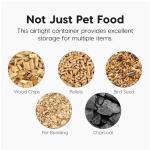 IRIS USA WeatherPro Airtight Dog Food Storage Container, Up to 13 lbs, For Dog Cat Bird and Other Pet Food Storage Bin, Pet Supplies, Keep Fresh, Easy Access, BPA Free, Smoke