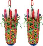 Kyouki Parakeets Toys, 2 PCS Bird Chewing Toys – Perfect for Cockatoos, Conures, Love Birds, Small & Medium Parrots, Fun Foraging & Tearing Bird Cage Accessories (Seeking Food Basket)