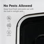 IRIS USA WeatherPro Airtight Dog Food Storage Container, Up to 13 lbs, For Dog Cat Bird and Other Pet Food Storage Bin, Pet Supplies, Keep Fresh, Easy Access, BPA Free, Smoke