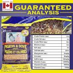 Hagen Pigeon & Dove Seed, Original Formula Bird Food, 6 lb Bag – Nutritionally Complete Seed Mix with Vitamins & Minerals – Wild & Captive Bird Diet – Insect-Resistant Air-Tight Packaging