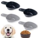 BueRallan 4PCS Dog Food Scoop 1 Cup, Plastic Pet Food Scoop with Measuring Lines 1/2 Cup 1/4 Cup for Dogs Cats Birds and Rabbits