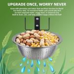 TKMSV 2 Pack 8.5"/1.4L Squirrel & Bird Feeder Combo - 1 Metal Food Bowl with Colander System + 1 Water/Bath/Swim Tray | Tree/Fence Mounted Perfect for Outside | Removable Easy Clean Wildlife Delight
