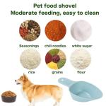BueRallan 4PCS Dog Food Scoop 1 Cup, Plastic Pet Food Scoop with Measuring Lines 1/2 Cup 1/4 Cup for Dogs Cats Birds and Rabbits
