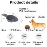 BueRallan 4PCS Dog Food Scoop 1 Cup, Plastic Pet Food Scoop with Measuring Lines 1/2 Cup 1/4 Cup for Dogs Cats Birds and Rabbits