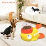 Suitchi Dog Interactive Treat Dispenser Toy, Food Puzzle Slow Feeder (Yellow)