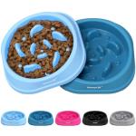 MateeyLife Small Slow Feeder Cat Bowls 2PCS, Anti-Choking Puzzle Cat Food Bowls, Anti-Slip Interactive Dog Feeding Slow Down Eating, Bloat Stop Maze Dishes Dog Feeder for Small Breeds 1 Cup