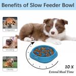 MateeyLife Small Slow Feeder Cat Bowls 2PCS, Anti-Choking Puzzle Cat Food Bowls, Anti-Slip Interactive Dog Feeding Slow Down Eating, Bloat Stop Maze Dishes Dog Feeder for Small Breeds 1 Cup