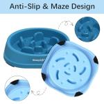 MateeyLife Small Slow Feeder Cat Bowls 2PCS, Anti-Choking Puzzle Cat Food Bowls, Anti-Slip Interactive Dog Feeding Slow Down Eating, Bloat Stop Maze Dishes Dog Feeder for Small Breeds 1 Cup