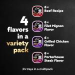 Cesar Wet Dog Food Classic Loaf in Sauce Beef Recipe, Filet Mignon, Grilled Chicken and Porterhouse Steak Variety Pack, 3.5 oz. Easy Peel Trays (24 Count, Pack of 1)