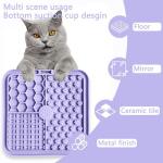 Licky Mats for Dogs and Cats, 100% Food Grade Lick Mats For Dogs & Cat Food Mat BPA Free Dog Mat,Easy to Clean Lick Mats Pet Slow Feeder with Suction Cups,2 Pack with 1 Spatula (purple blue, general)