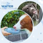 Dog Water Bottle for Walking, 350ml Dog Travel Water Bottle, Portable Pet Water Dispenser Antibacterial Food Grade Leak Proof Dogs Cat Drink Bottles, Pet Outdoor Drinking Cup Gift - Blue