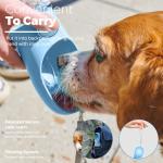 Dog Water Bottle for Walking, 350ml Dog Travel Water Bottle, Portable Pet Water Dispenser Antibacterial Food Grade Leak Proof Dogs Cat Drink Bottles, Pet Outdoor Drinking Cup Gift - Blue