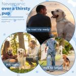 Dog Water Bottle for Walking, 350ml Dog Travel Water Bottle, Portable Pet Water Dispenser Antibacterial Food Grade Leak Proof Dogs Cat Drink Bottles, Pet Outdoor Drinking Cup Gift - Blue