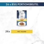Gourmet Perle Erlesene Streifen Katzenfutter nass, mit Huhn, 26er Pack (26 x 85g)