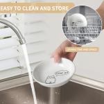 HAPPY KIT 2pcs Little Cat Bowls,5Inch Cat Food Bowl for Indoor Cats,Cute Kittens Plate/Dish/Dishes Set with Non-Slip Relief of Whisker Fatigue for Kitten - Microwave and Dishwasher Safe