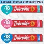 Delectables Squeeze Up Seafood Variety Pack, Creamy Squeezable Puree, Lickable Wet Cat Treats, Grain Free, No Added Fillers, No by-Products, No Added Preservatives, 0.5 Ounces Tube, 54 Tubes Total