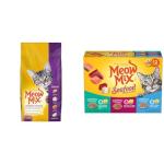 Meow Mix Bundle: Original Choice Dry Cat Food 6.3 Pound + Chunks in Gravy Seafood Favorites Wet Cat Food Variety Pack 2.75 Ounce (Pack of 12)