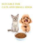 Howise 5.3 in Ceramic Cat Dishes - Shallow Food Bowls for Small Pets, 3 Pack for Food and Water - Blue