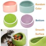 JSLZF Small Animal Bowl Ceramic Hamster Bowl Hamster Food Dish Prevent Knocking Over, Food Splashing and Chewing Feeding Dish for Gerbil Chinchilla Rat (3 PCS)