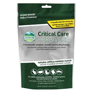 Oxbow Critical Care Herbivore, Emergency Rabbit & Guinea Pig Food, Natural Apple Banana Flavor, Veterinary Formula, Critical Care Herbivore, Assist Feeding Formula for Pets, 454 gram bag