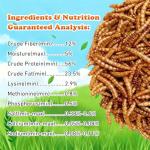 Amzey Dried Mealworms 2 LB, 100% Natural Meal Worms for Chicken & Birds, Organic Chicken Feed for Laying Hens, High Protein and Nutrition, Zipped Bag
