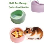 JSLZF Small Animal Bowl Ceramic Hamster Bowl Hamster Food Dish Prevent Knocking Over, Food Splashing and Chewing Feeding Dish for Gerbil Chinchilla Rat (3 PCS)