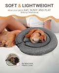 MIDOG Dog Cone Collar for Large Medium Dogs, Soft Inflatable Dog Cone Alternative After Surgery, Adjustable Protective Recovery Cone - Patented Alternative E Collar Does Not Block Vision (Gray-L)