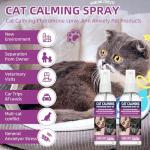 KODASNY Cat Calming Spray Cat Deterrent Spray Pheromone Spray Kit Feline Calm Pheromones Vet Recommended Drug-Free Anxiety Relief for Multi-Cat Homes,Stops Scratching 60-Day (2 * 60 mL)