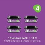 Litter Genie Refill Bags (4-Pack) | Multi-Layers of Odor-Barrier Technology | 1 Square Refill Cartridge Lasts Up to 2 Months Per Cat
