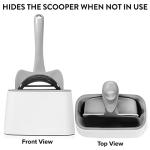 CatGuru Premium Cat Litter Scoop Holder – Heavy-Duty Scooper Storage Caddy, Scoop Stand for Kitty Litter Box, Fits Most Cat Litter Scoops (White)