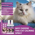 KODASNY Cat Calming Spray Cat Deterrent Spray Pheromone Spray Kit Feline Calm Pheromones Vet Recommended Drug-Free Anxiety Relief for Multi-Cat Homes,Stops Scratching 60-Day (2 * 60 mL)