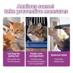 KODASNY Cat Calming Spray Cat Deterrent Spray Pheromone Spray Kit Feline Calm Pheromones Vet Recommended Drug-Free Anxiety Relief for Multi-Cat Homes,Stops Scratching 60-Day (2 * 60 mL)
