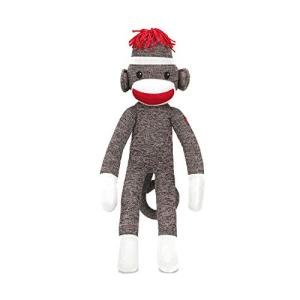Plushland Brown Original Sock Monkey, Adorable Hand Knitted Stuffed Animal Toy Gift-for Kids, Babies, Teens, Girls and Boys Baby Doll Present Puppet 20 Inches
