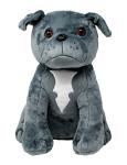Shelter Pets Stuffed Animals: Magnum - 16" Grey Pitbull Dog Plush Toy - Based on Real-Life Adopted Pets - American Staffordshire Terrier - Benefiting The Animal Shelters They were Adopted from