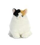 Aurora® Charming Fat Cats™ Munchy Calico™ Stuffed Animal - Cuddly Companions - Aesthetic Appeal - White 9.5 Inches