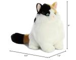 Aurora® Charming Fat Cats™ Munchy Calico™ Stuffed Animal - Cuddly Companions - Aesthetic Appeal - White 9.5 Inches
