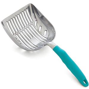 DuraScoop® Premium Multicat Cat Litter Scoop | Solid Metal | Litter Box Tray Pan Sifter