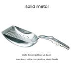 DuraScoop® Premium Multicat Cat Litter Scoop | Solid Metal | Litter Box Tray Pan Sifter