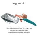 DuraScoop® Premium Multicat Cat Litter Scoop | Solid Metal | Litter Box Tray Pan Sifter